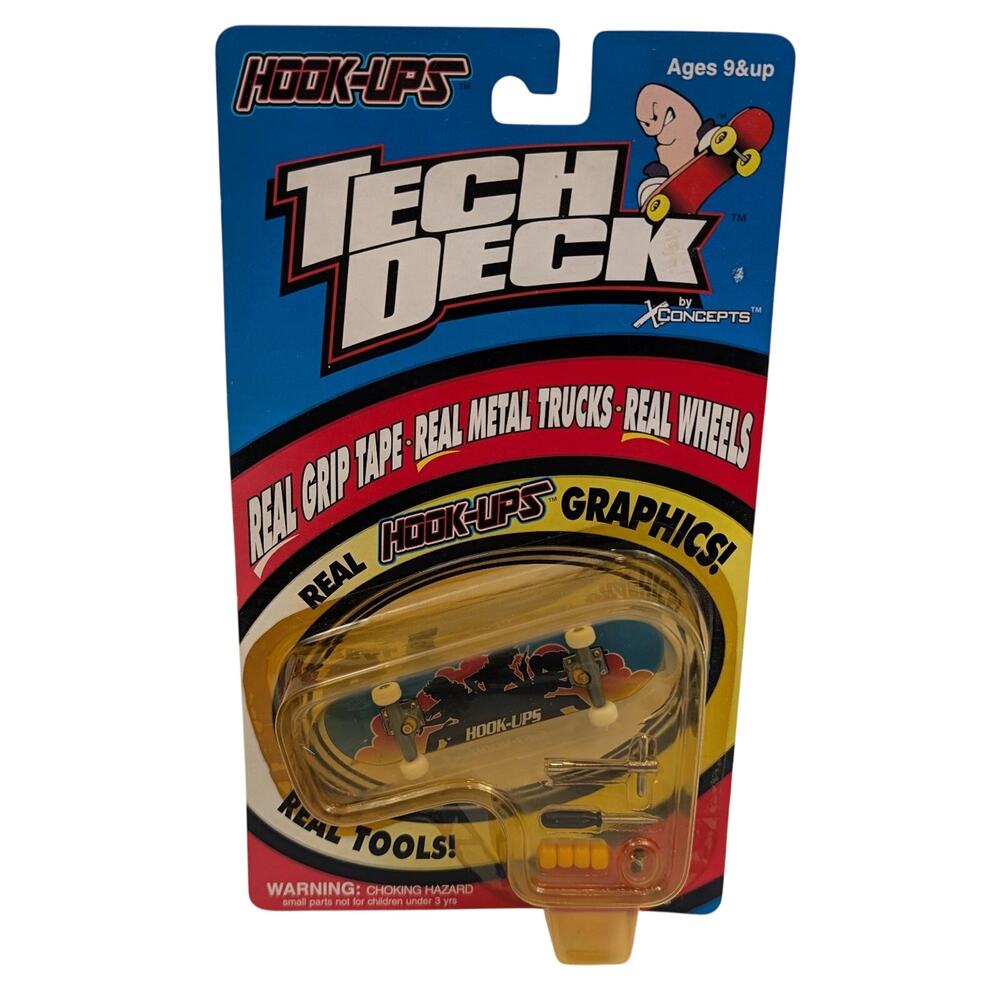 Vintage Tech Deck Hook-Ups Skateboard Fingerboard 3080 New Charlies Angels